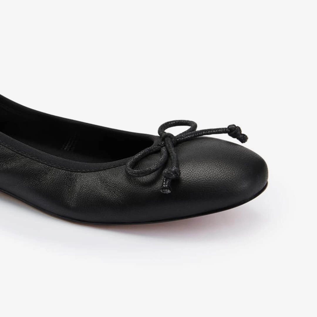 Disadvantages Of Wearing Flat Shoes *ANAIS - black soft leather ballet pump