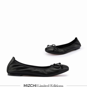 Indoor Shoes *ANAIS - black soft leather ballet pump