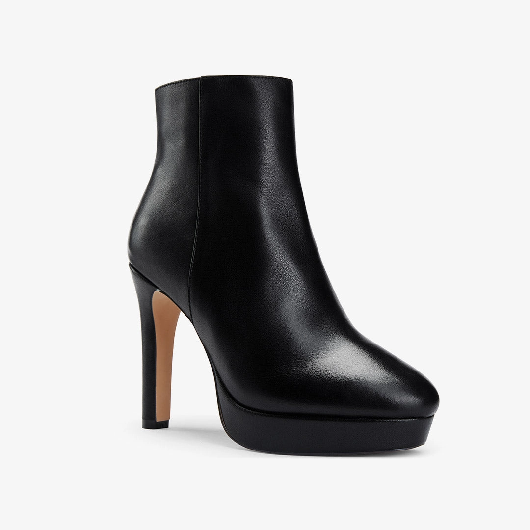 *CLAIRE - leather platform ankle boots