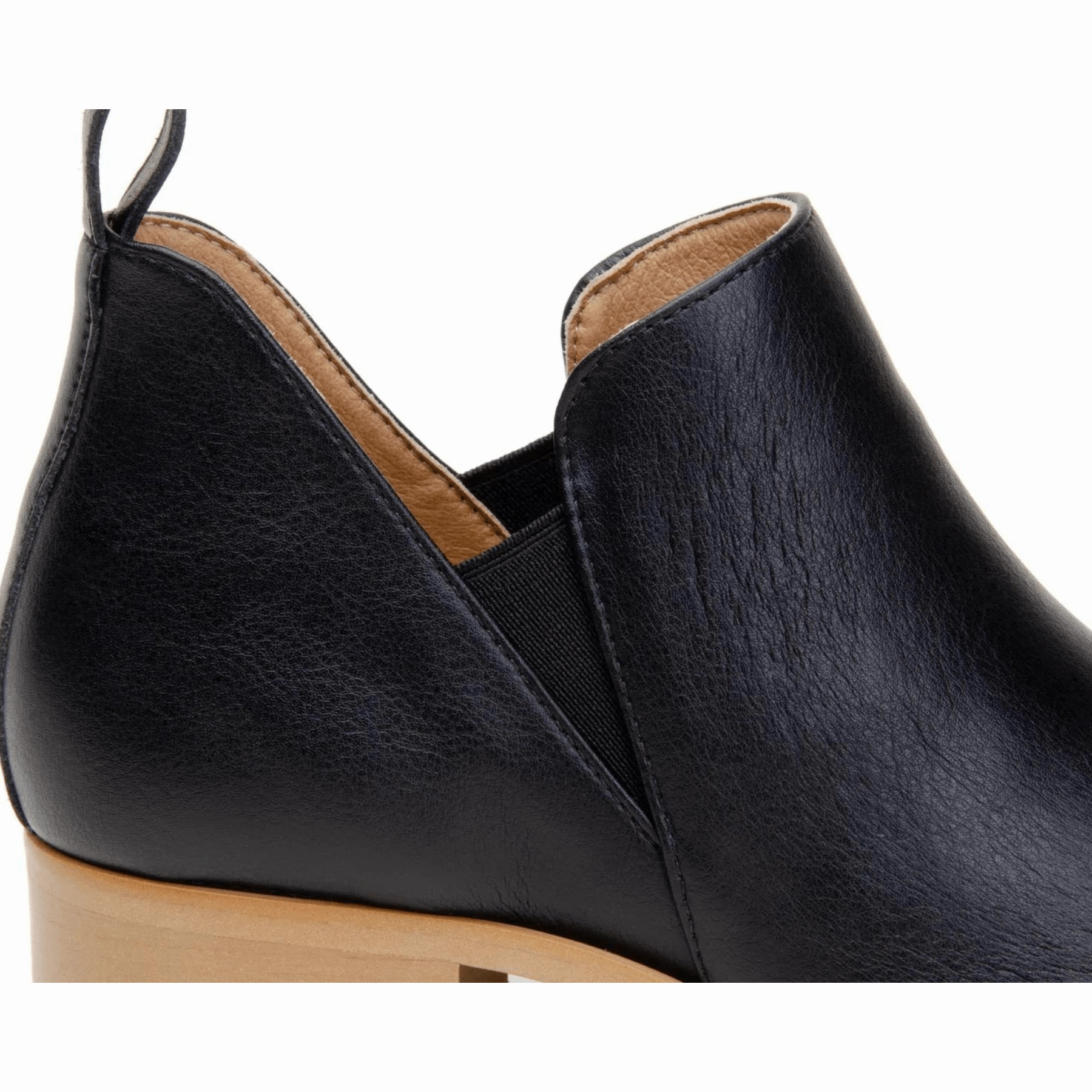 Georgia Boot Chelsea 'Frankie' vegan leather pull-on bootie by Zette Shoes - black