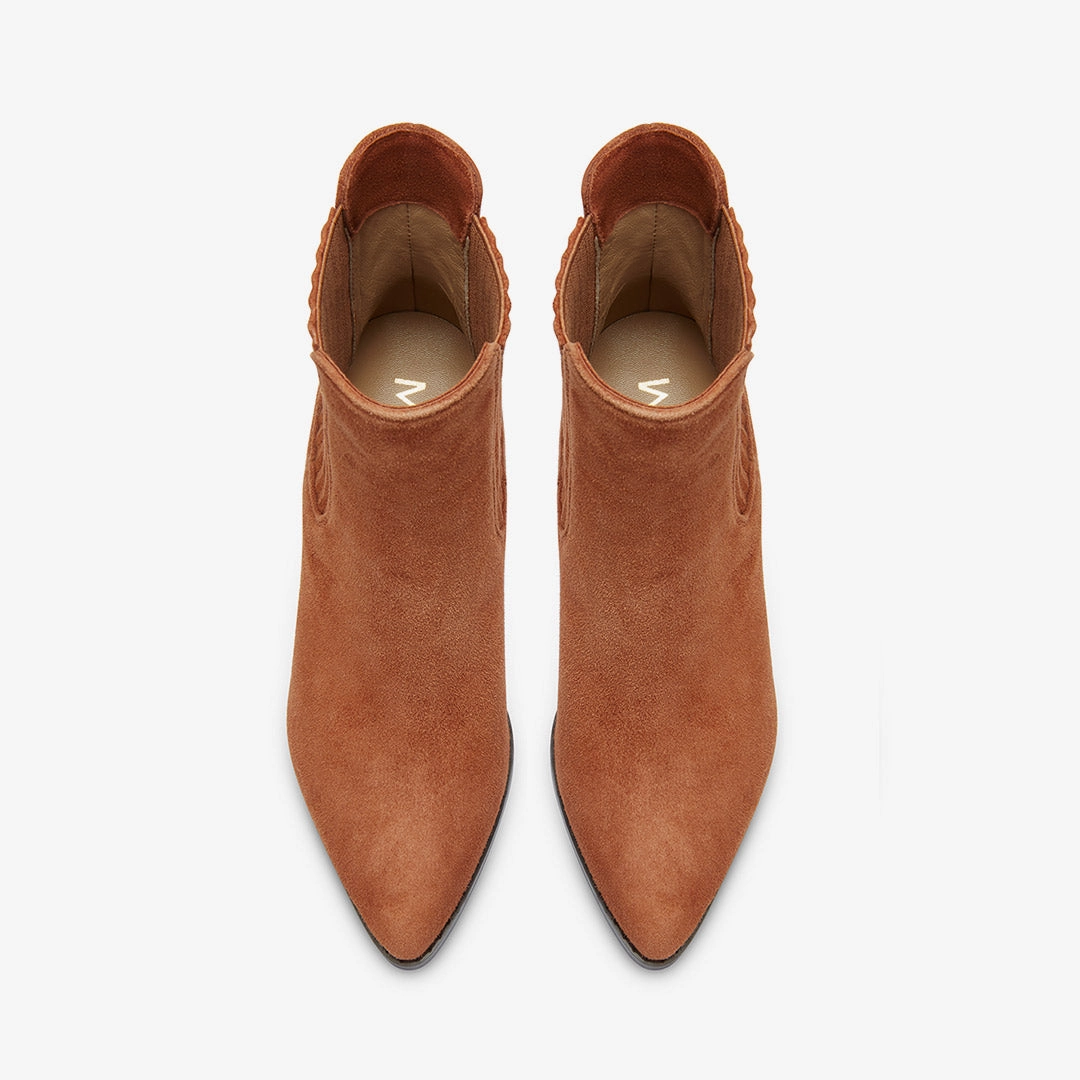 *JENNY BROWN - suede cowboy boots Leonardo Principi Ankle Boots