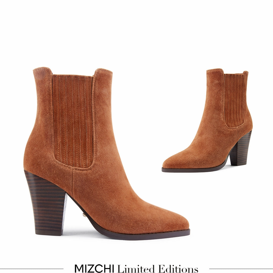 Cropped Trousers With Ankle Boots *JENNY BROWN - suede cowboy boots