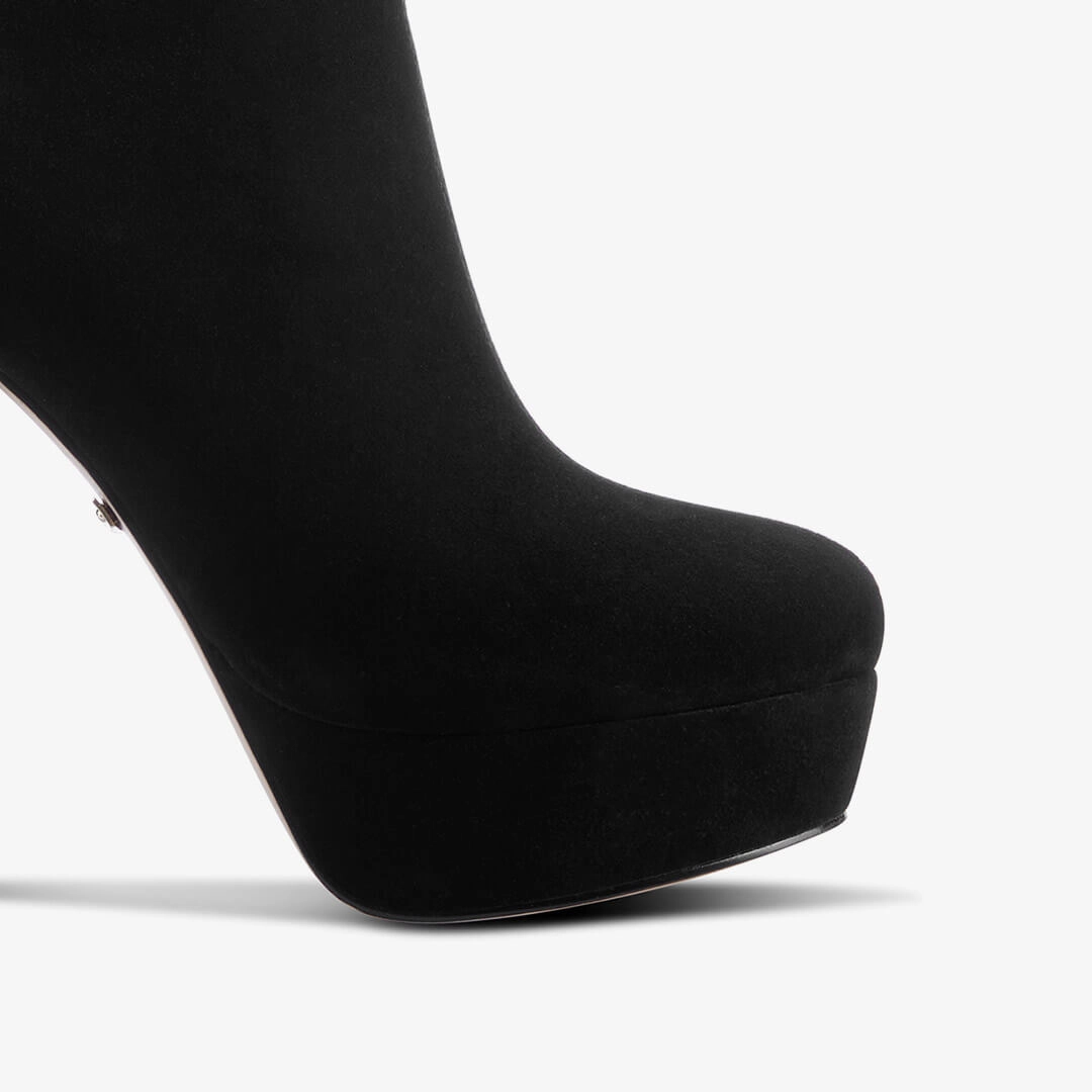 Monolith Leather And Nylon Ankle Boots *MONET - high platform ankle boots