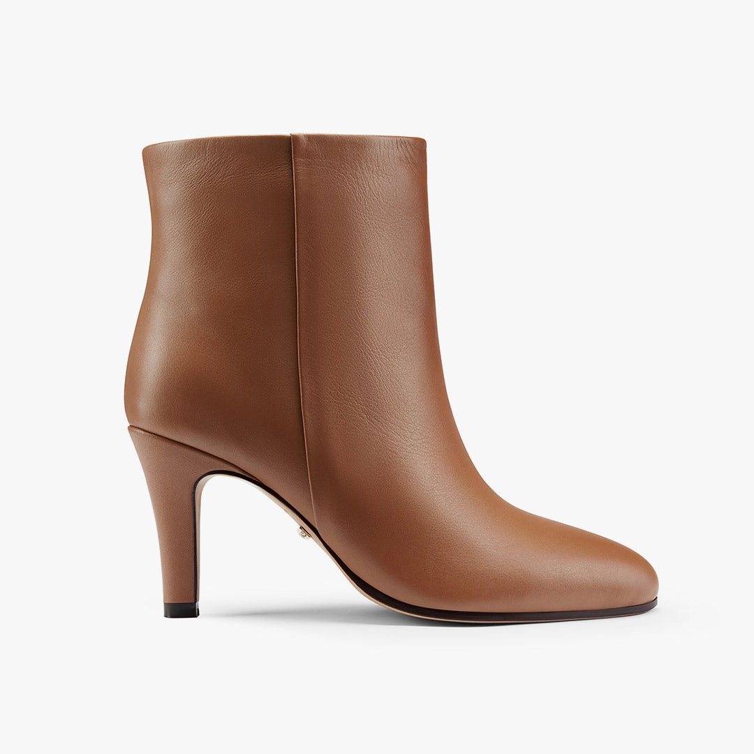 *TANYA - brown leather ankle boots Suede Slouch Ankle Boots