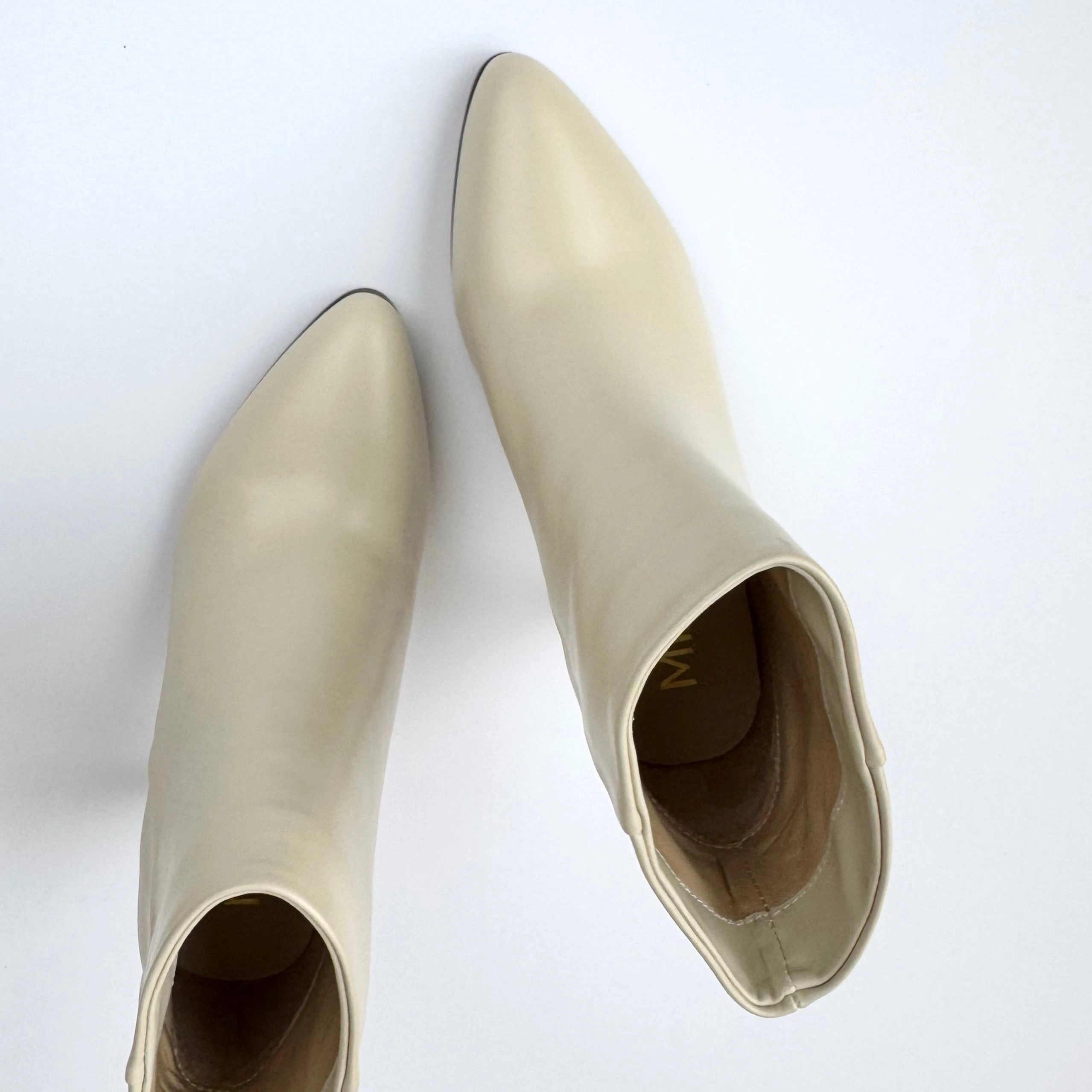 Ankle Boots With Ankle Pants *TANYA - ivory leather ankle boots