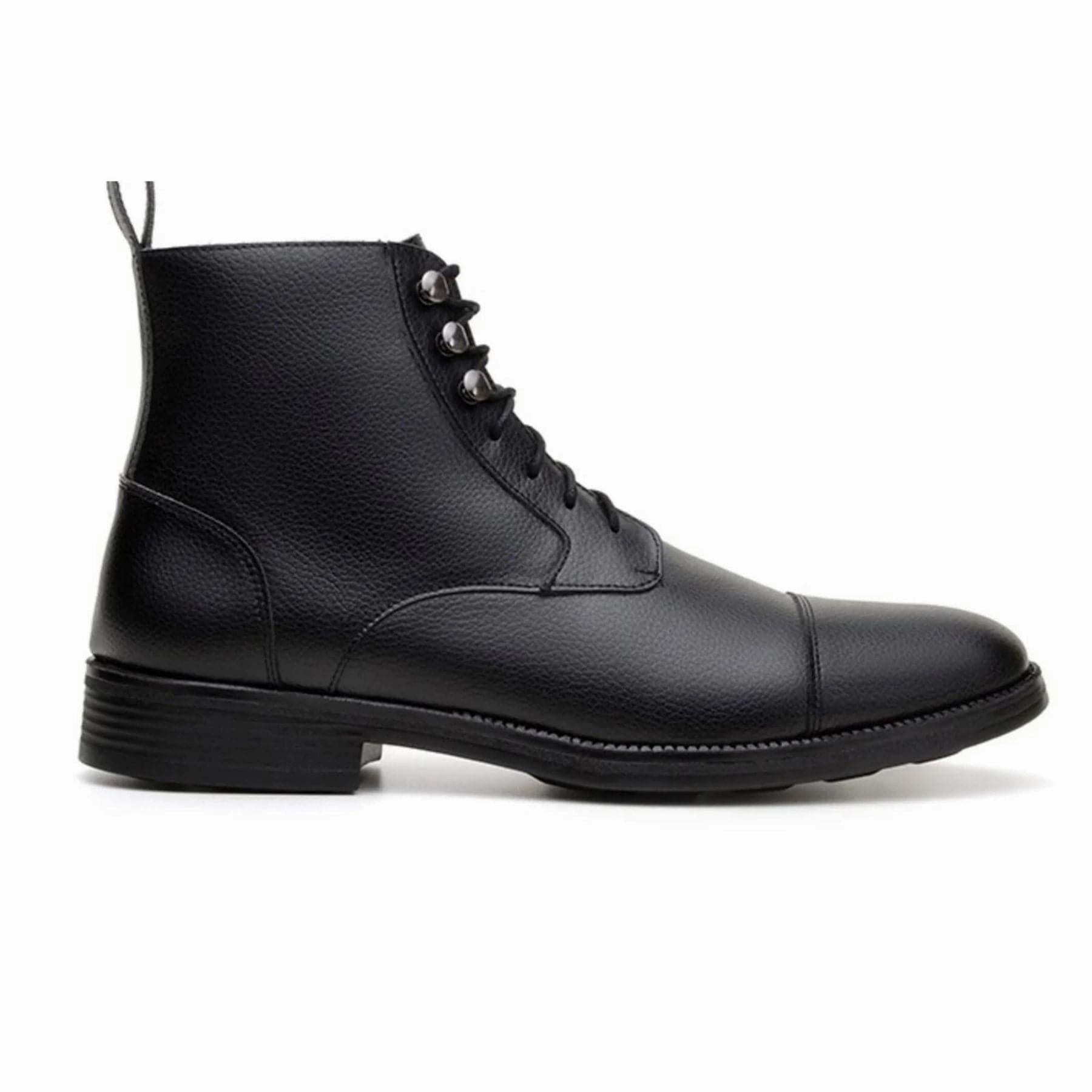 'Vellerti' classic vegan leather lace-up boot by Vincente Verde -  black Chelsea Boots For Big Ankles