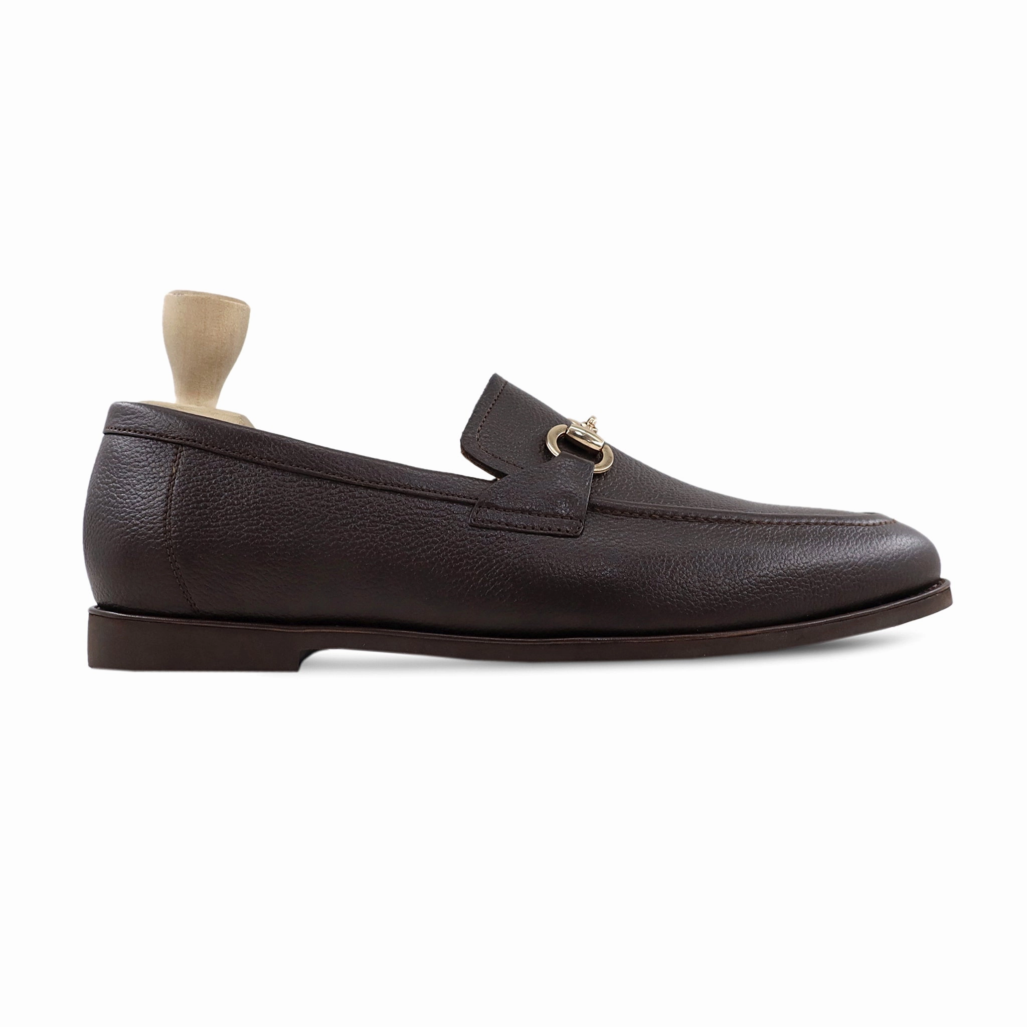 Bass Shoes Weejuns Loafers Abada - Men's Dark Brown Pebble Grain Leather Loafer