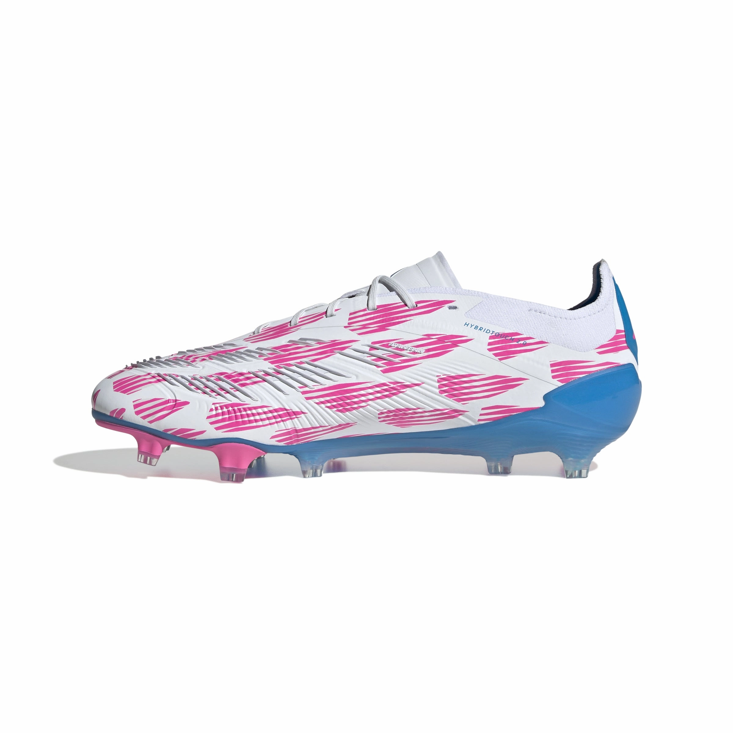 adidas Predator Elite FG Firm Ground Soccer Cleat - FTWhite/ Solar Blue/ Solar Pink