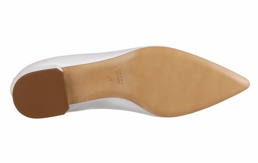 Mdf Pointblanco White Short Wedding Dress Flat Shoes