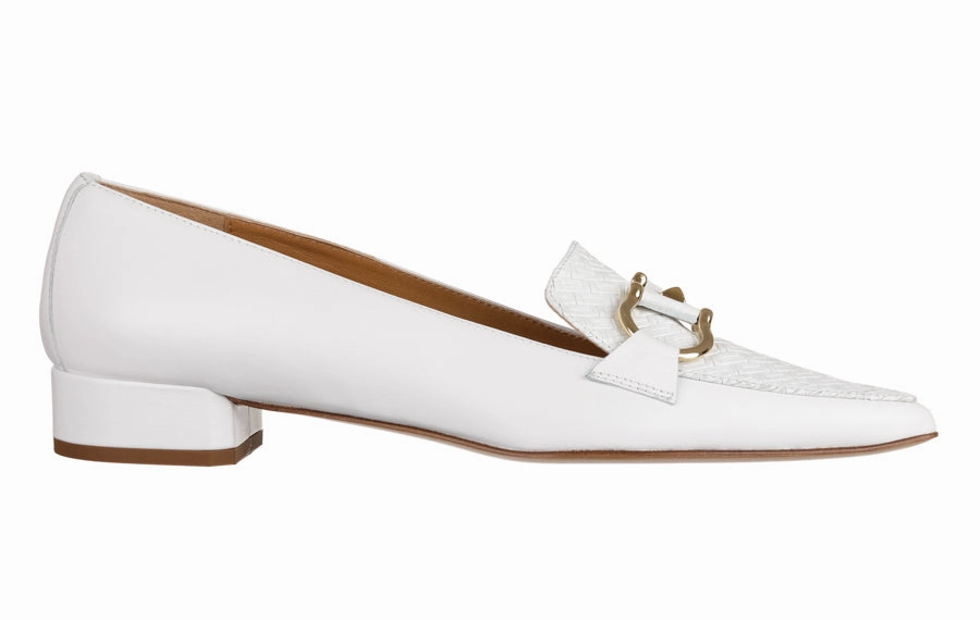 1930s Flat Shoes Mdf Pointblanco White