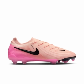Nike Phantom GX Elite FG Firm Ground Soccer Cleat -Chrimson Tint/ Black- Pink Blast Cleats Soccer Custom