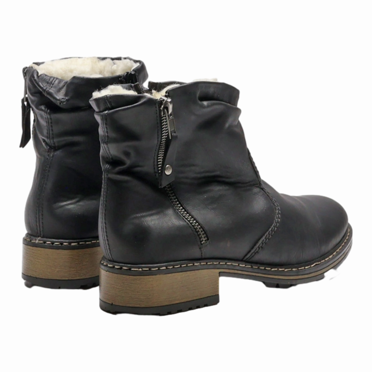 COMFORTO Chelsea Boots Black Leather Womens UK 3 Jack Leather Chelsea Boots