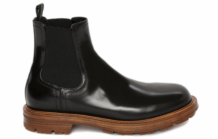 Leather Flared Heel Chelsea Boots Alexander Mcqueen Leather Chelsea Boots Black Brown