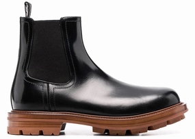 Chelsea Boots Styled Alexander Mcqueen Leather Chelsea Boots Black Brown