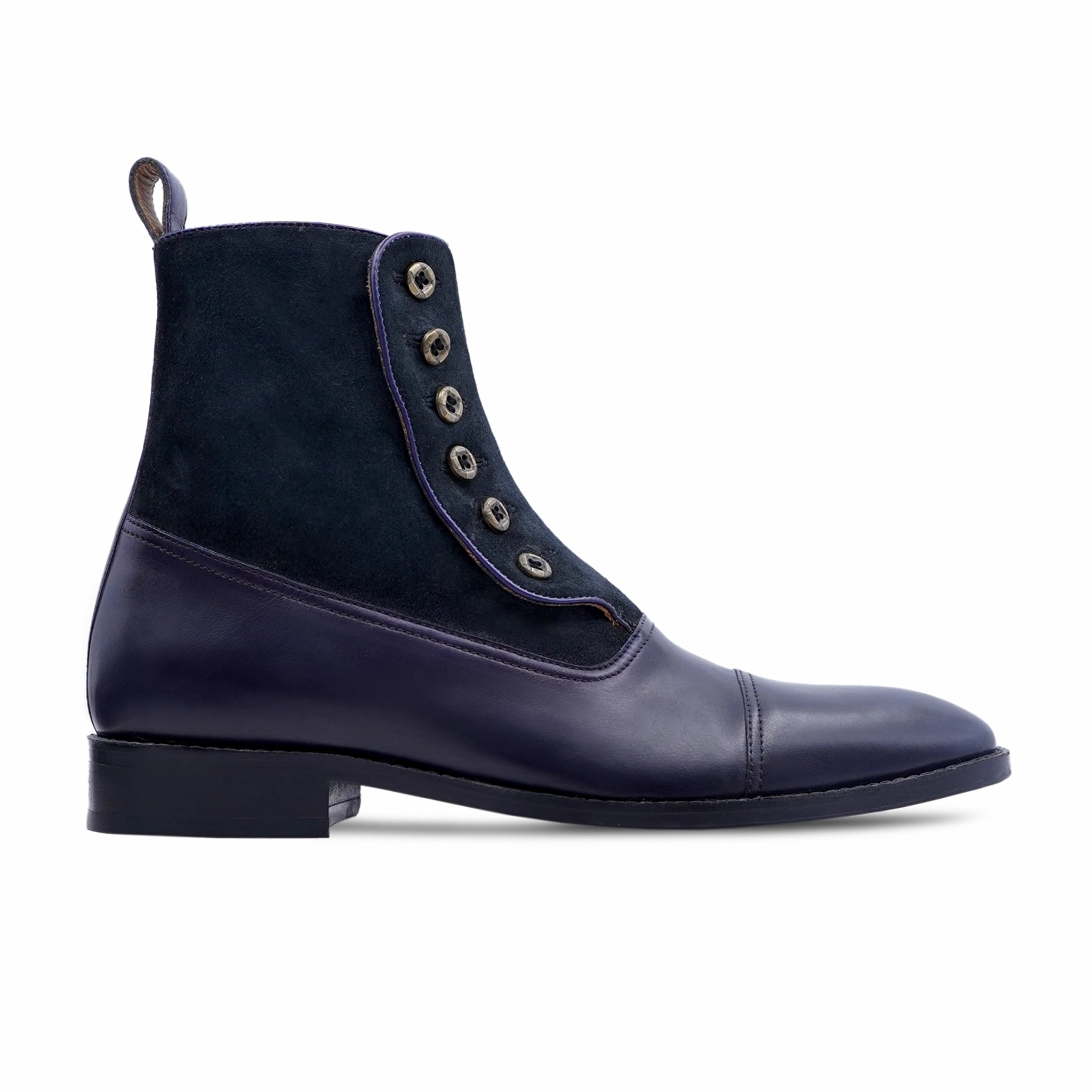 Sorel Out And About Boots Mahal - Men's Navy Blue Calf Leather and Kid Suede Boot