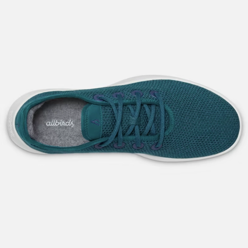 Tying Running Shoes Allbirds Tree Runners - LIMITED EDITION: Deep Emerald (Blizzard Sole)