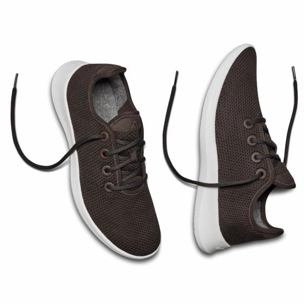 Allbirds Tree Runners - LIMITED EDITION: Peppercorn (white sole) Waterproof Running Shoe