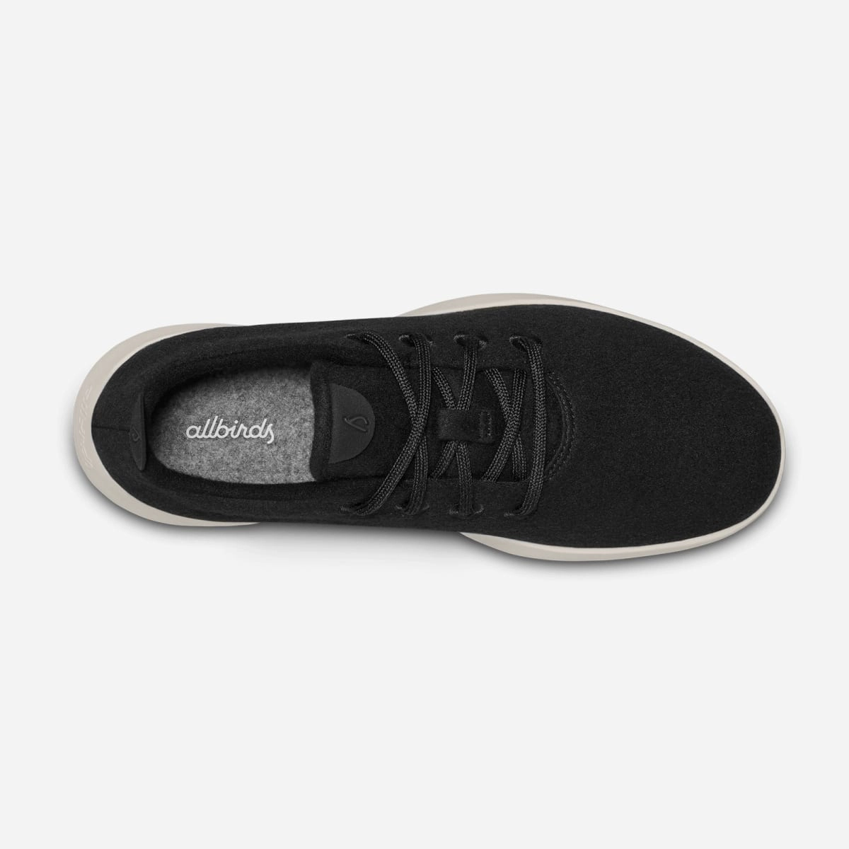 V2k Running Shoes Allbirds Wool Runners - True Black (Cream Sole)