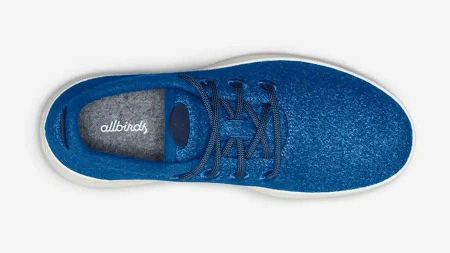Allbirds Wool Runners Mizzles - LIMITED EDITION: Blue (Cream Sole) Running Shoes With Zero Drop