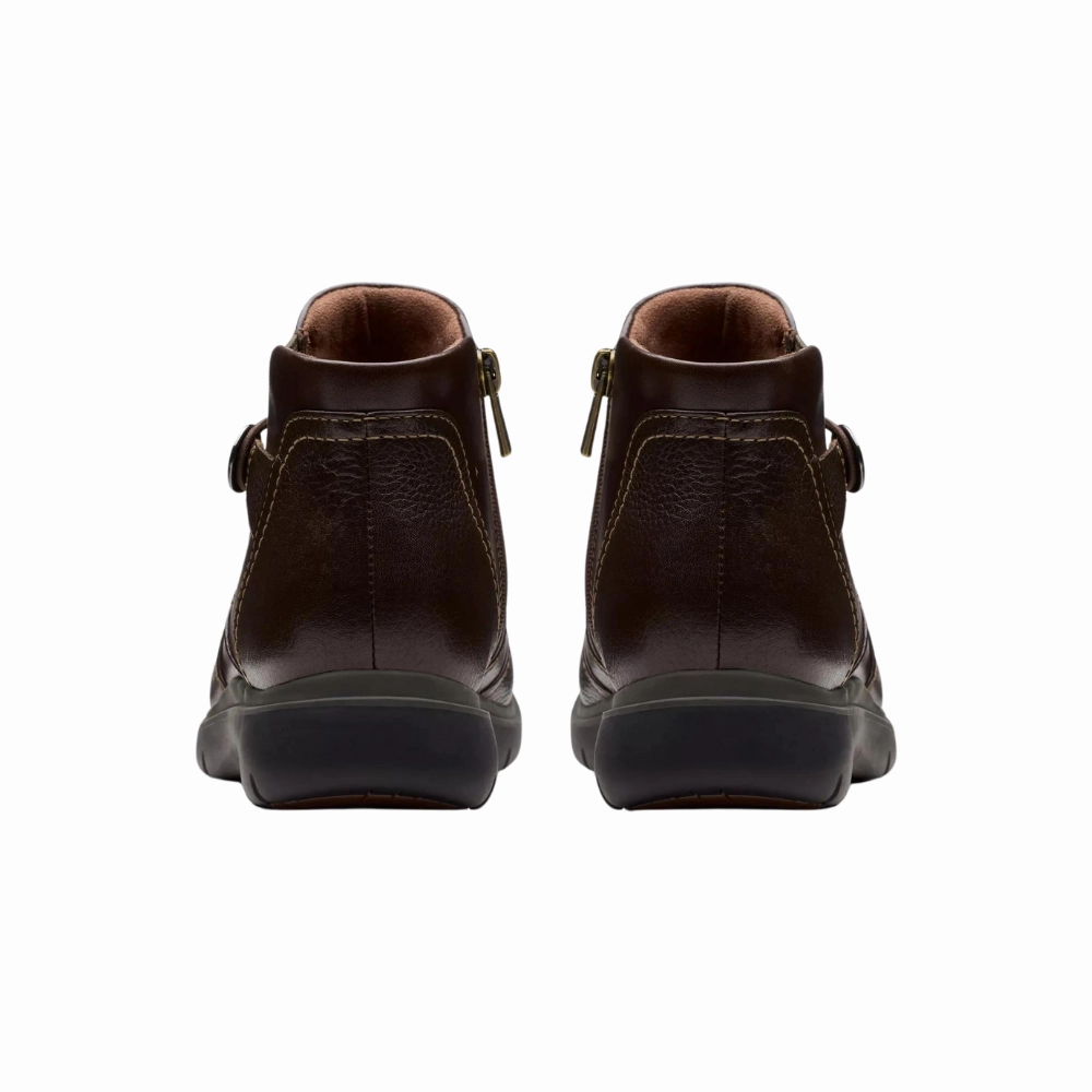 Clarks Certina Joy Dark Brown Leather Boot (Women's) Leather Casual Chelsea Boots