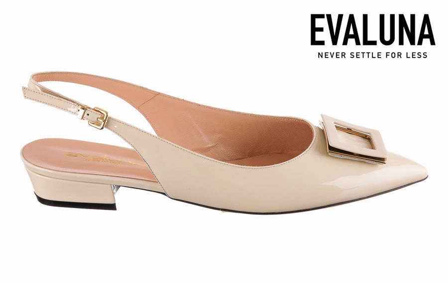 Pakistani Flat Shoes Eva Glaze Cream