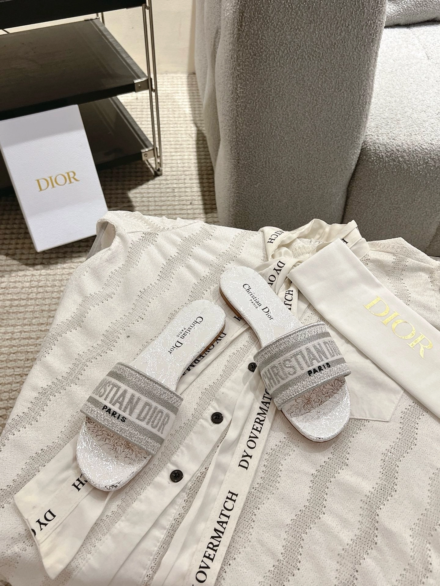 Small Flat Shoes SE1657 Dior Dway Slide / Size5-12