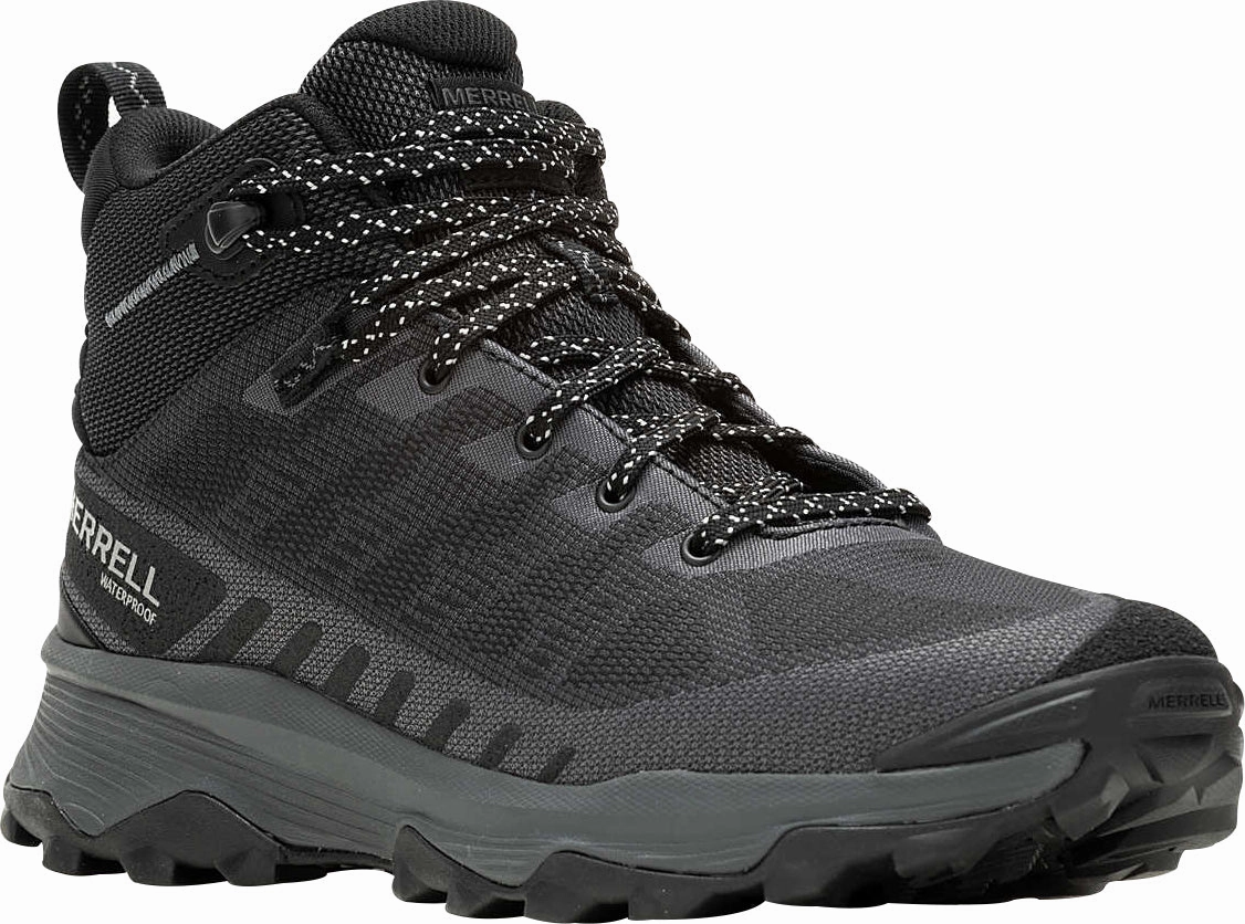 Hiking Boots Shop Merrell Speed Eco Mid Waterproof Mens Walking Boots - Black