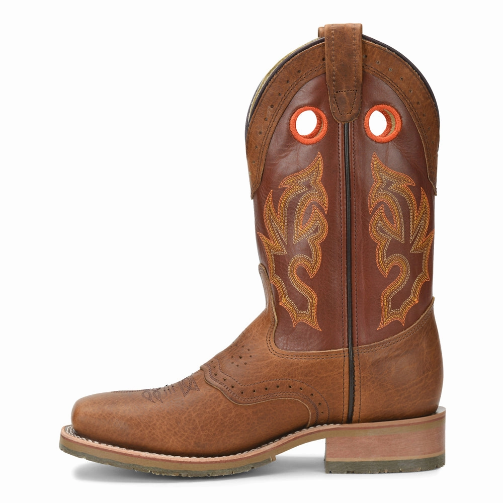 Sierra Steel Square Toe Western Work Boots Mickey 12 Inch Embroidered Slip Resistant Steel Toe Work Boots