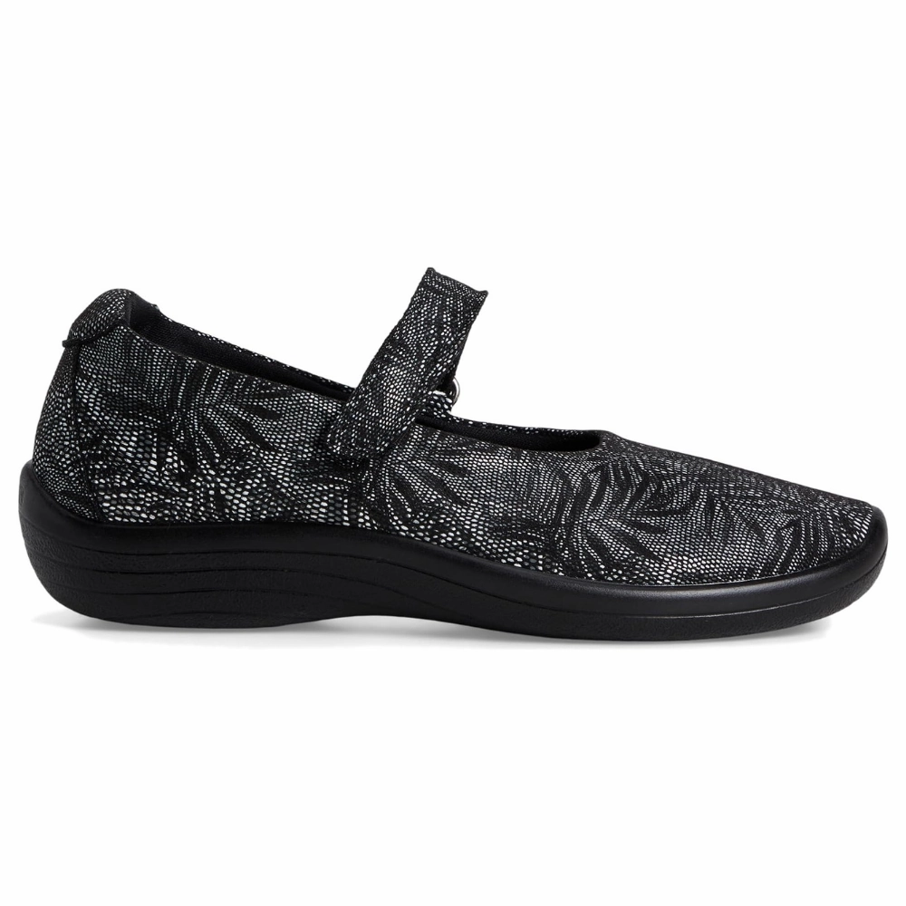T-bar Mary Jane Shoes Arcopedico Estrela Black Palm Mary Jane (Women's)