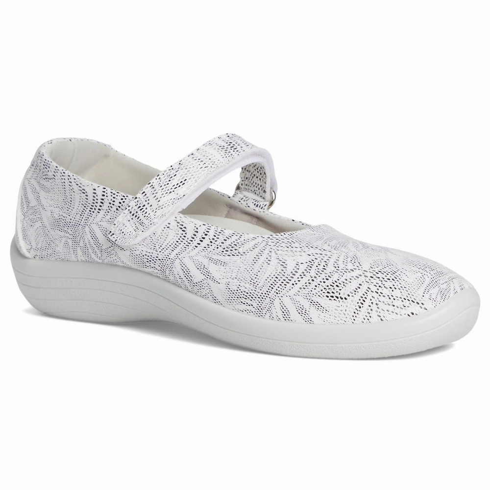Arcopedico Estrela White Palm Mary Jane (Women's) Little Girl Mary Jane Shoes Baby