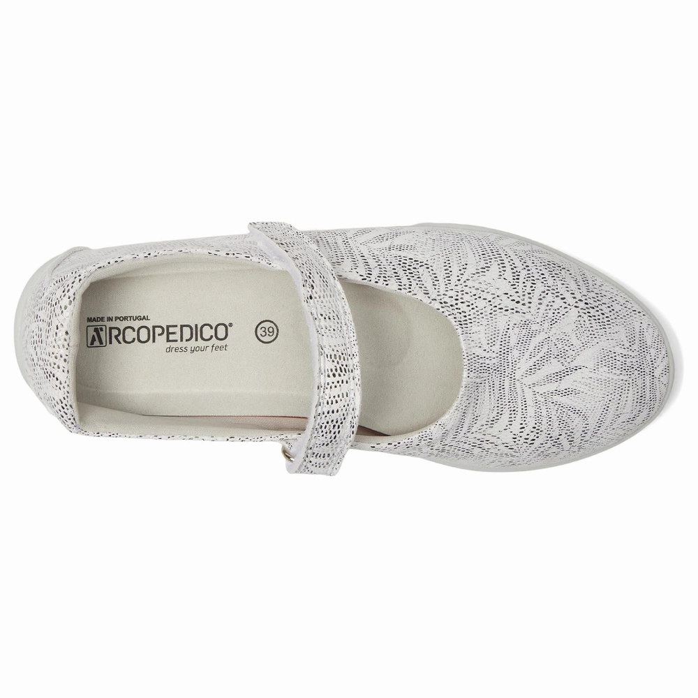 Wolky Rossini Mary Jane Shoe Arcopedico Estrela White Palm Mary Jane (Women's)
