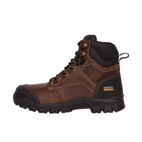 Ariat Treadfast 6 Inch Soft Toe Distressed Brown Puffer Boots