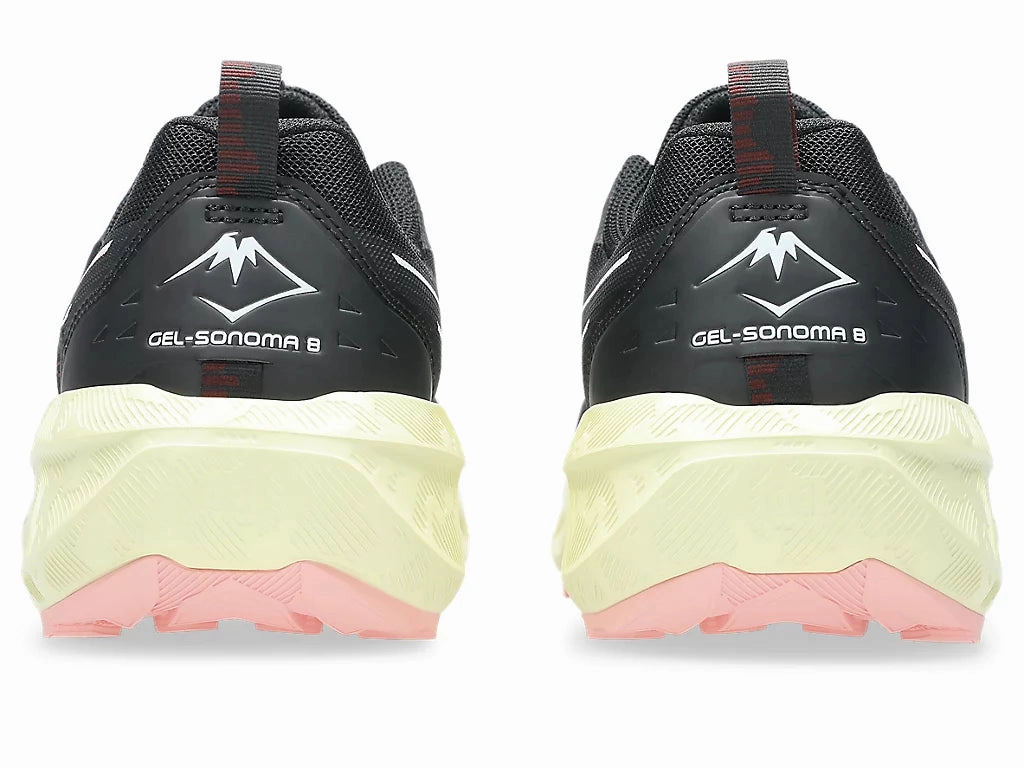 Best Trail Shoes For Cushioning Asics Women's Gel Sonoma 8 Black/Light Green Trail Running Shoes