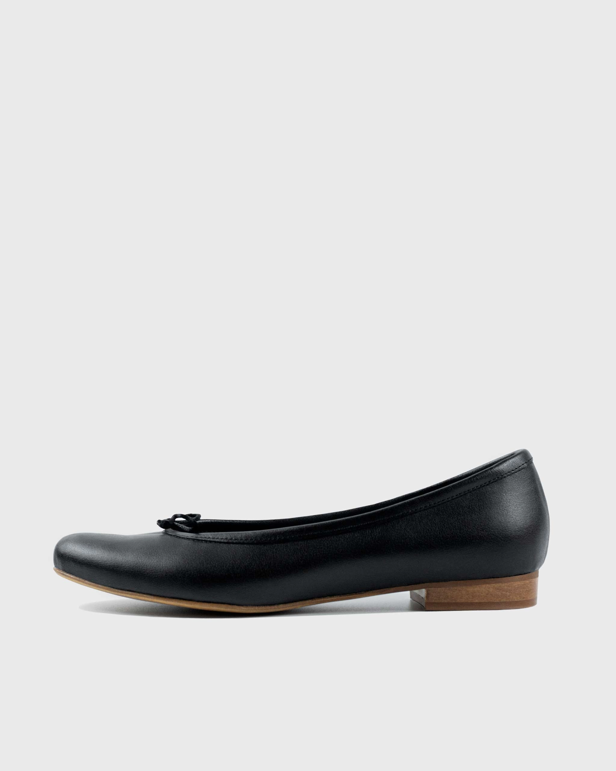 Audrey Pumps Black grape leather ballerinas Leather Shoes Flats