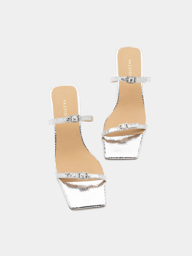 Augusta Buckled Strap Heel Sandals Socks Trend