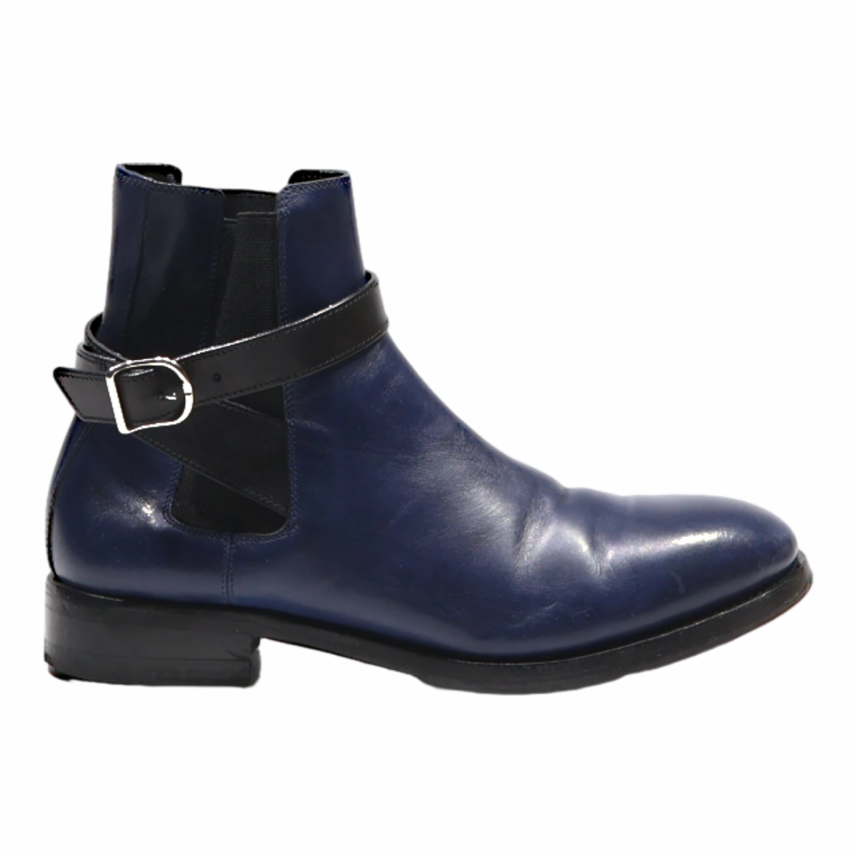 Adam Derrick Chelsea Boots BALENCIAGA Chelsea Boots Blue Leather Womens UK 4.5