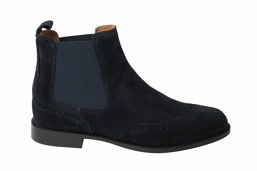 BB TYLER NAVY Casual Chelsea Ankle Boots