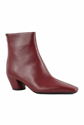 BEATRICE Burgundy Ankle Boots