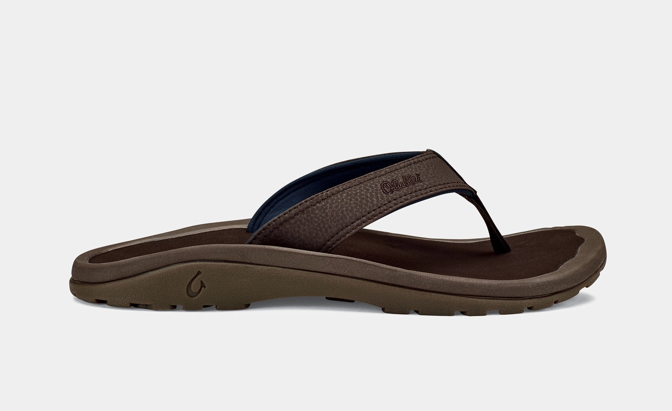 Olukai Ohana Sandal-Dk Wood/Dk Wood Beach Slide Sandals