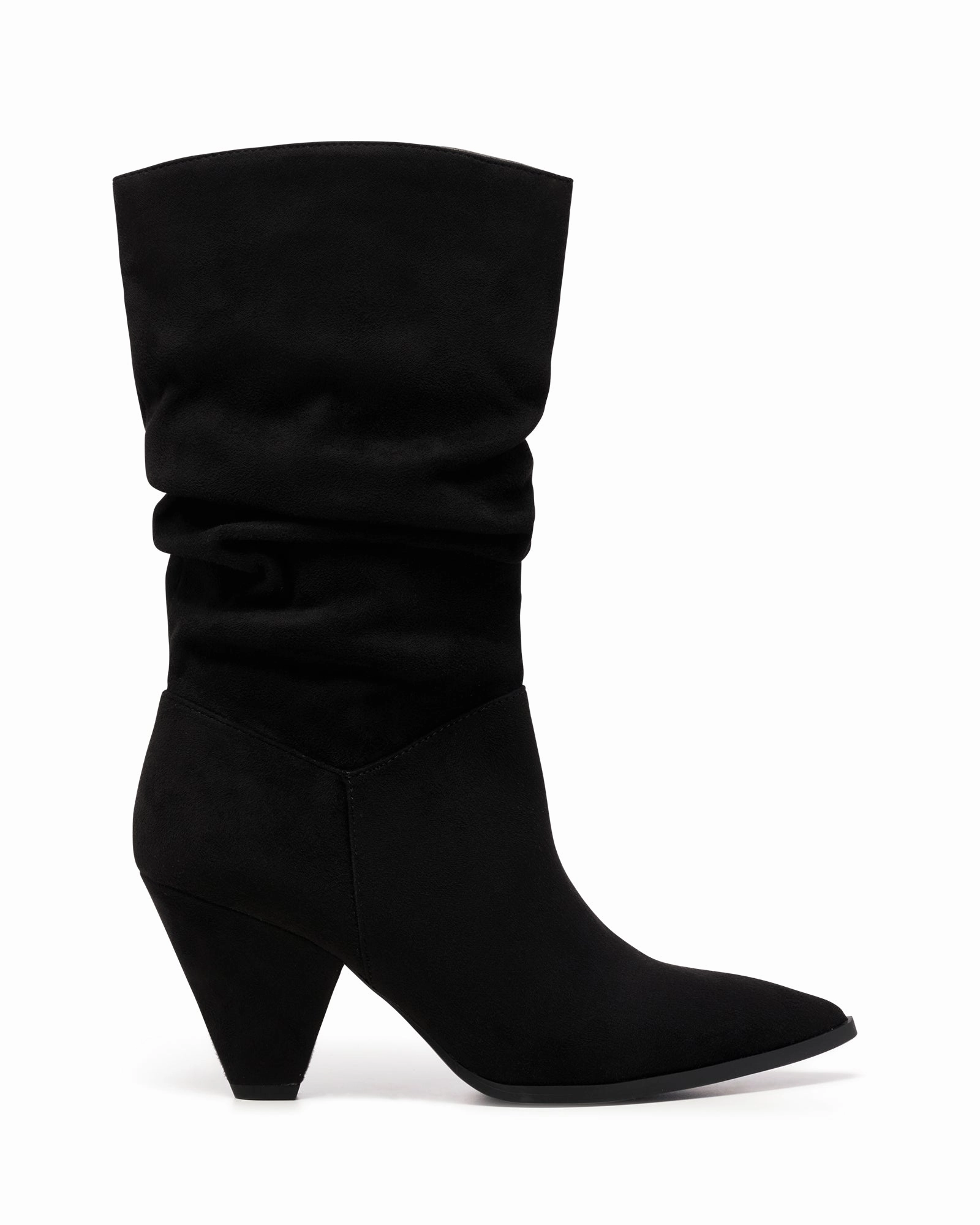 Metallic Heel Stretch Ankle Boots Blondie Boot Black *FINAL SALE*