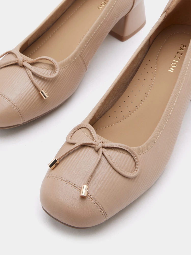 [SALE]Fiona Bow Low Block Heels Dictator In High Heels