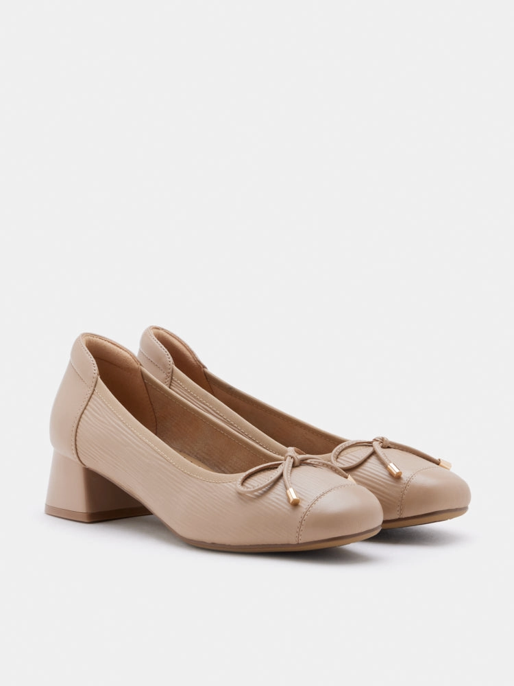 [SALE]Fiona Bow Low Block Heels Erotische High Heels