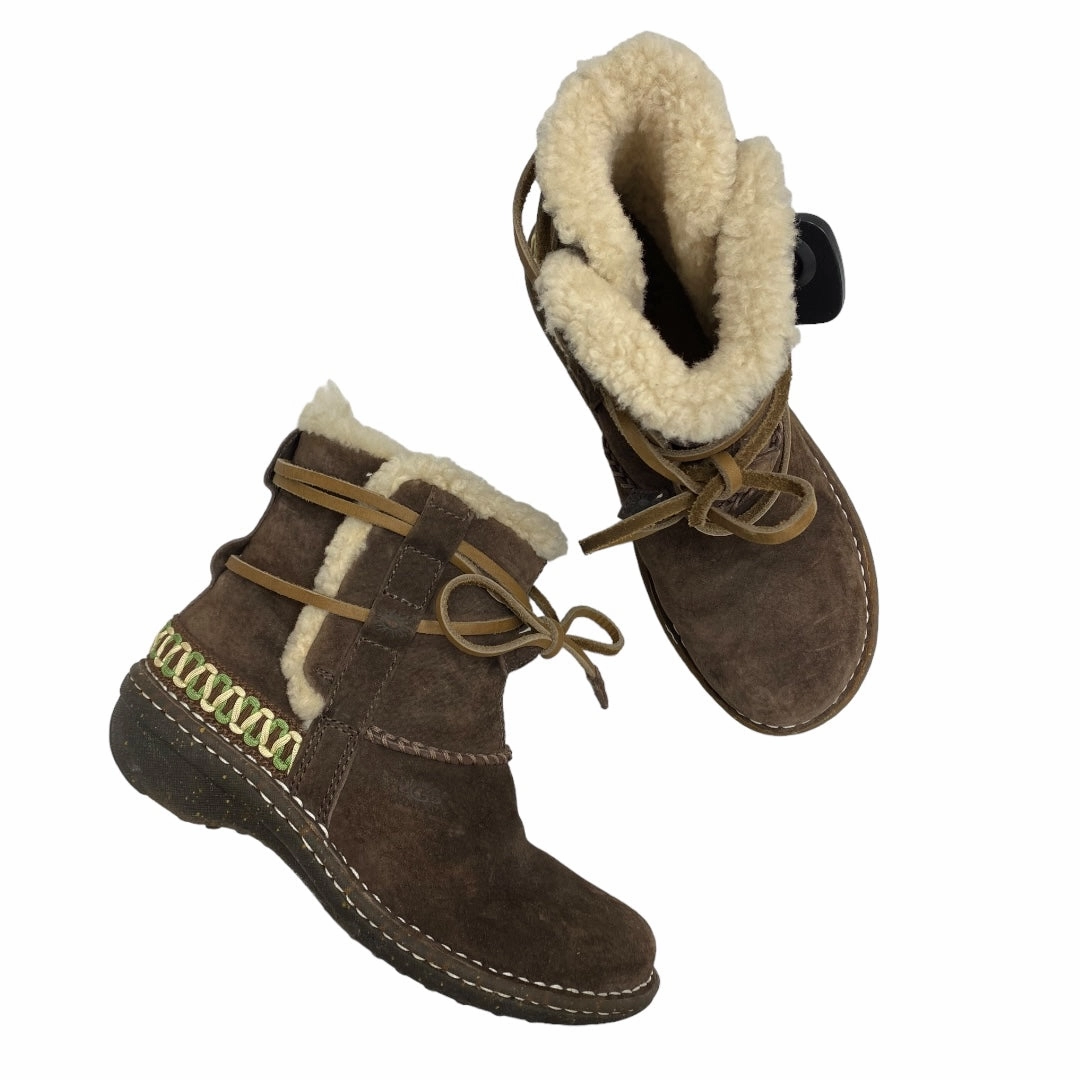 Boots Ankle Flats By Ugg  Size: 6 Wide Heel Ankle Boots