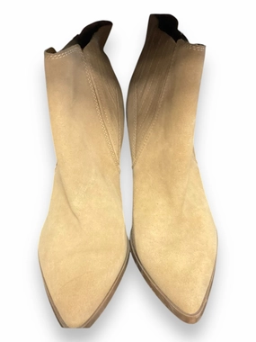 2014 Ankle Boots Boots Ankle Heels By Marc Fisher In Beige, Size: 9