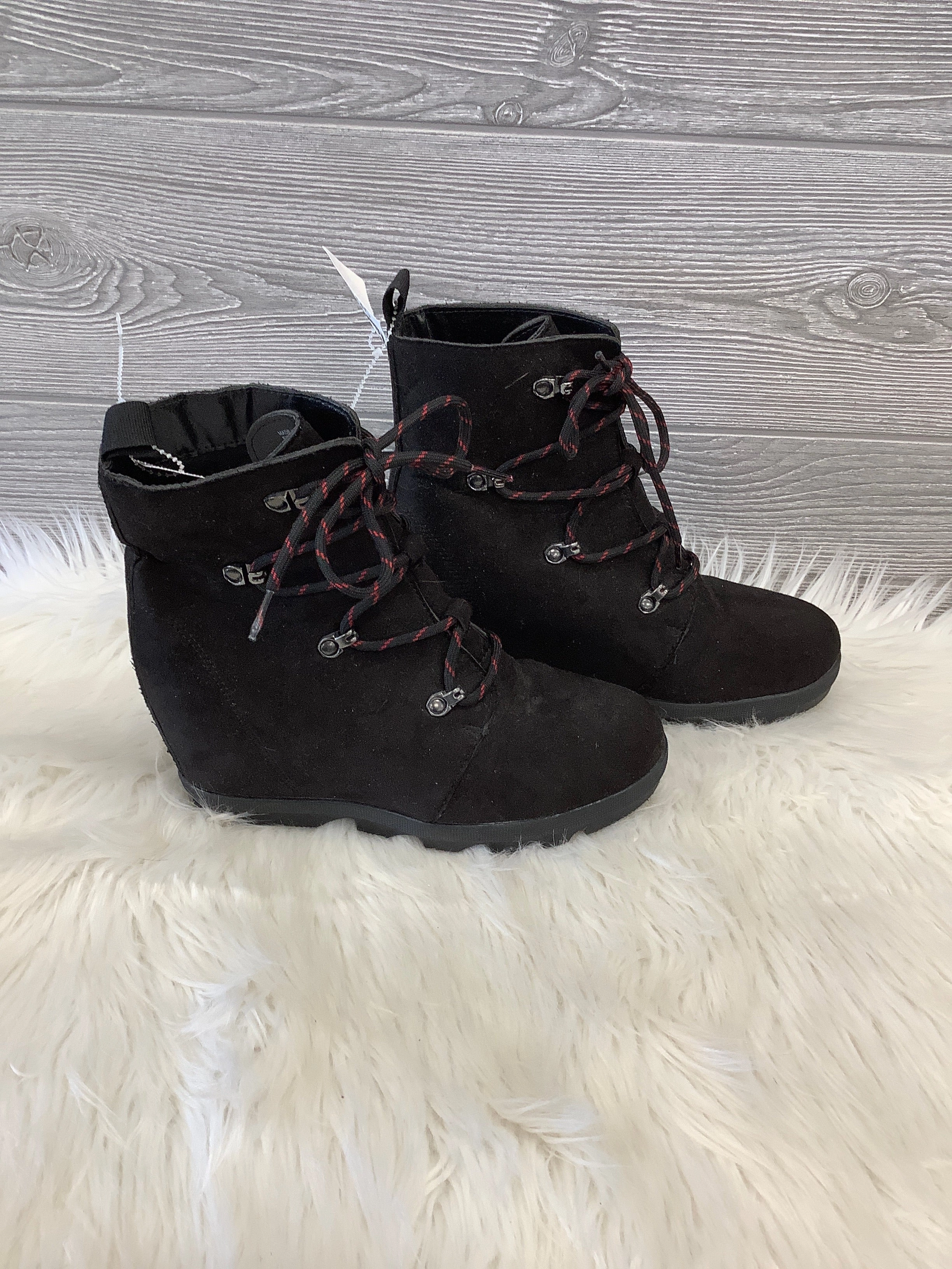 Boots Ankle Heels By Serra In Black, Size: 6 Waterproof Warm Plush Lined Outdoor Snow Ankle Boots