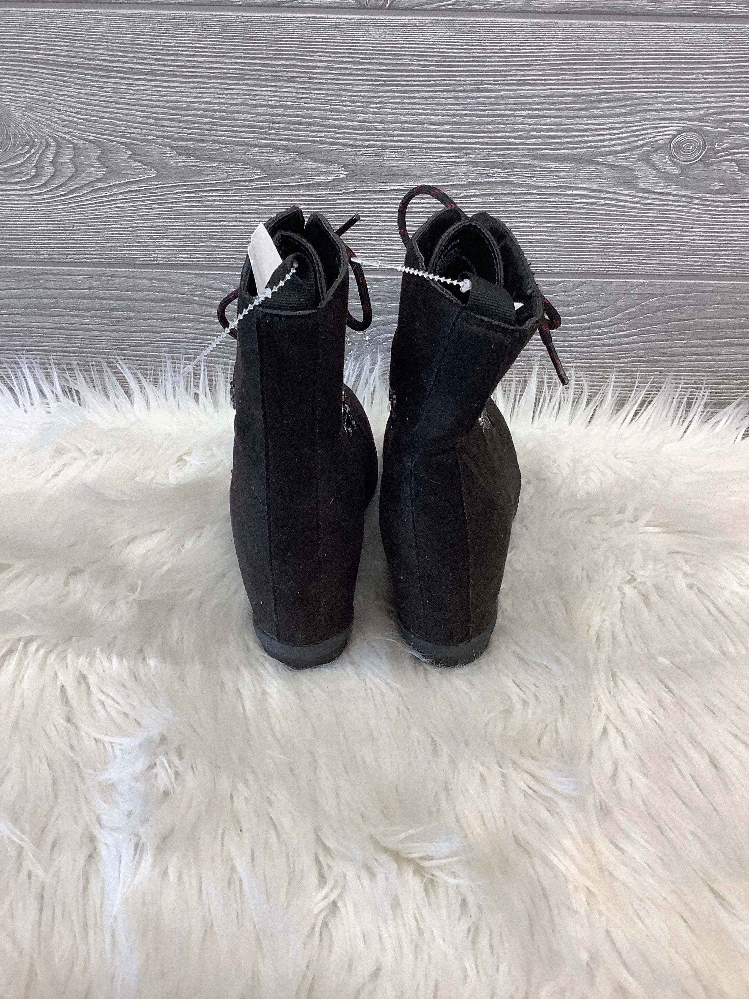 Ankle Boots Lined With Fur Boots Ankle Heels By Serra In Black, Size: 6