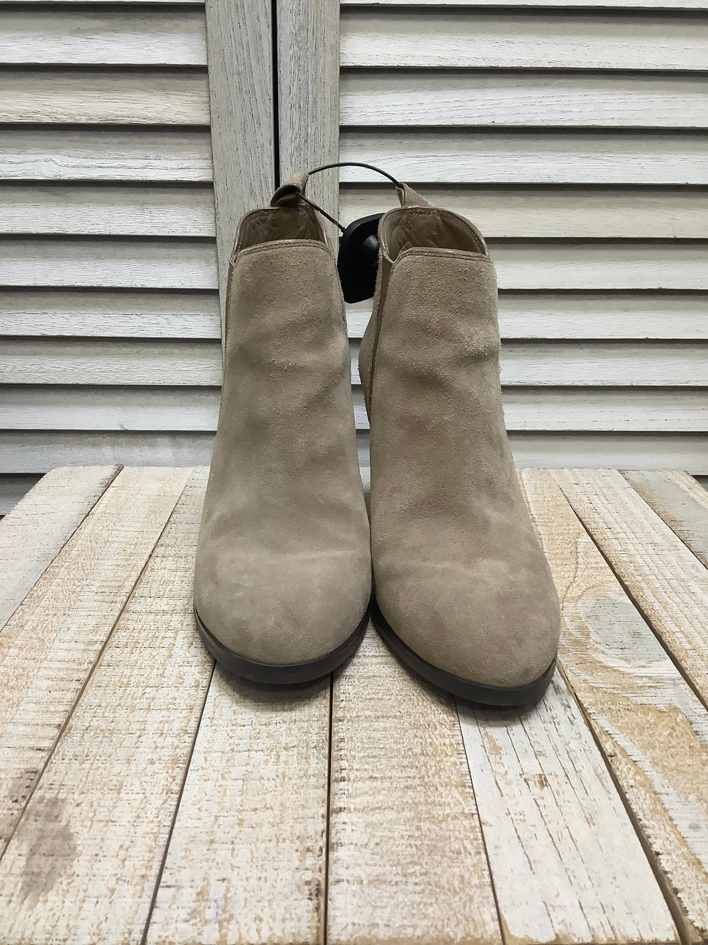 Fawn Ankle Boots Boots Ankle Heels designer By Michael Kors In Grey, Size: 8