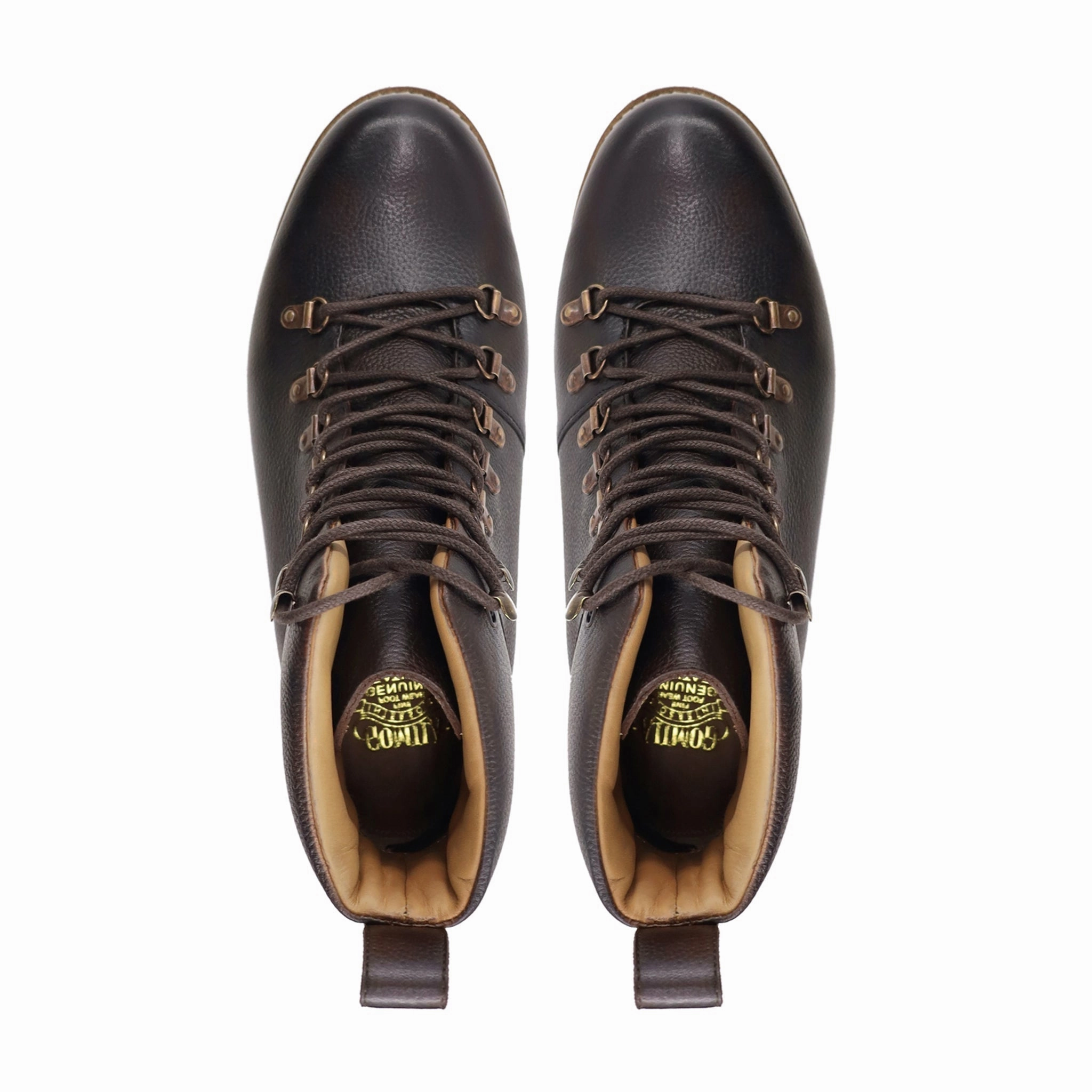 Hecla - Men's Dark Brown Pebble Grain Leather Boot Sherling Boots