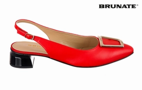 Br Carnation Red 40s Flat Shoes