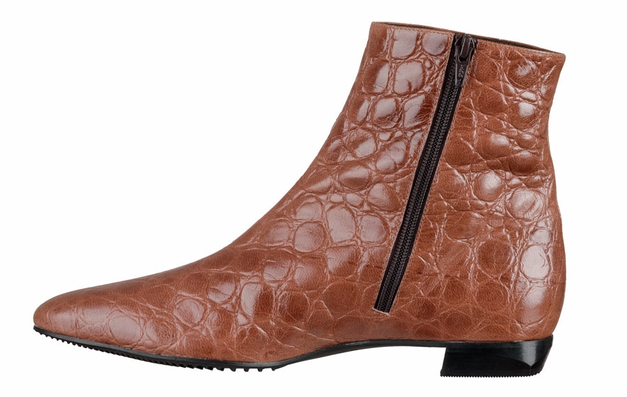 Crystal Ankle Boots Br Cognac